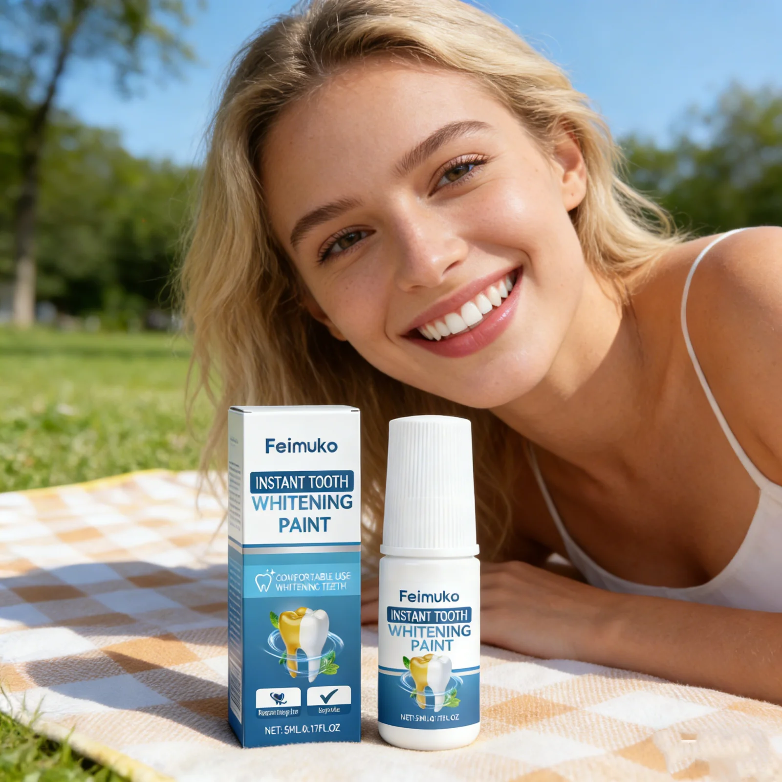 Instant Teeth Whitening Paint No Sensitivity Cleaning Stains Tartar Fresh Oral Odor Care Tools Smile Brighting Teeth Serum Paint