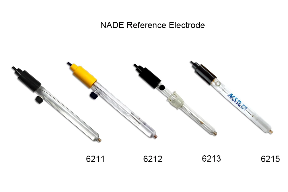 NADE 6213-M Laboratory Ag Agcl Reference Electrode Probe Glass Shell Double Junction Reference Electrode