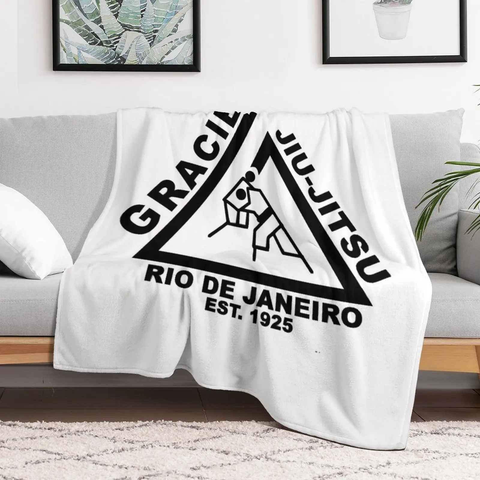 GRACIE JIU JITSU Throw Blanket For Sofa Thin Beach Blankets