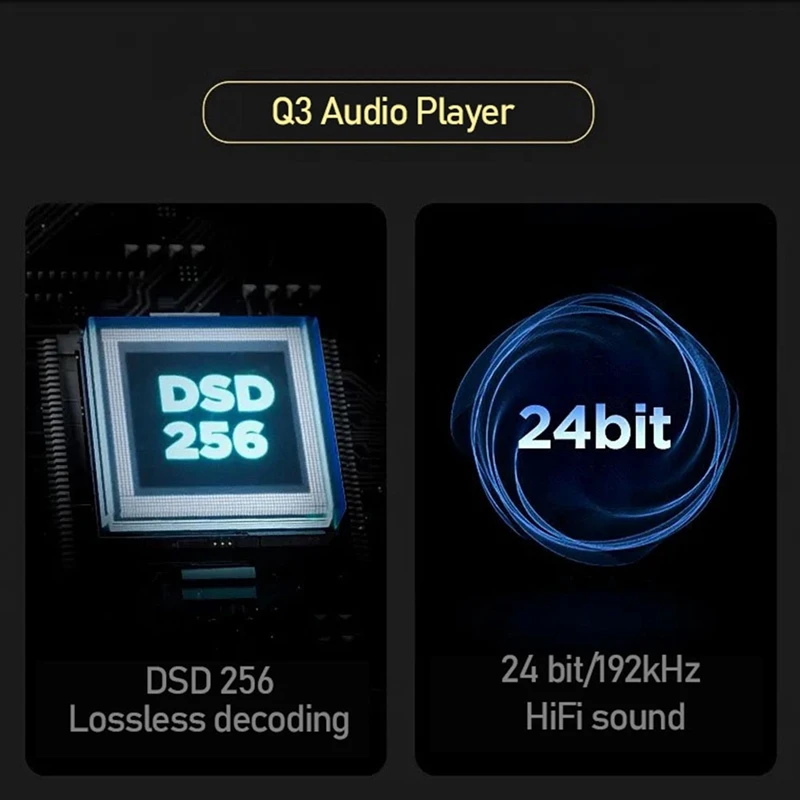 MP3 Hifi Audio Music Player DSD256 Decoding Audiophile Grade Hi-Res Lossless MP3 Player Bluetooth Touch Scree