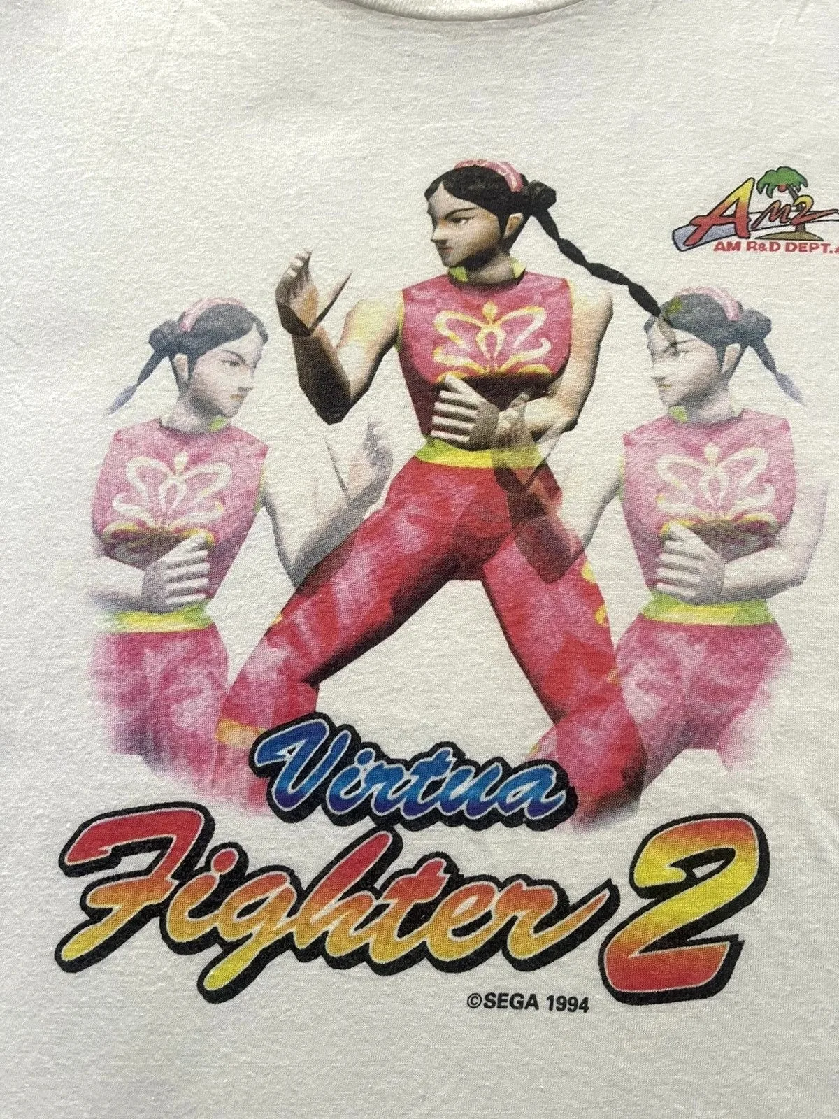 Vintage 90s Virtua Fighter 2 1994 Promo Pai Chan Video Game Graphic T-Shirt Cotton Men Women Streetwear Tee