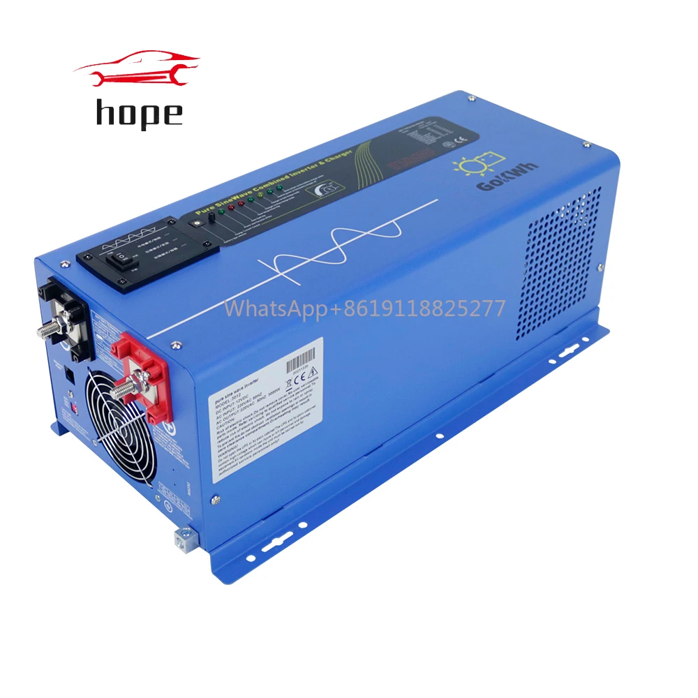 Real 3000W 3KW Combination Inverter Charger 12V 24V 48V DC 220V AC LFP LiFePO4 Lithium ion AGM Lead Acid GEL Battery RV Inverter