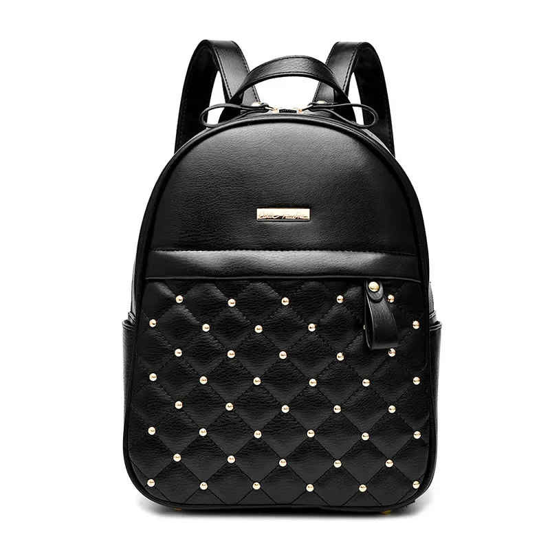  New Luxury Handbags Women Bags Designer Female Bag Rivet Backpack Fashion College Student Bag Single Shoulder Female Bags