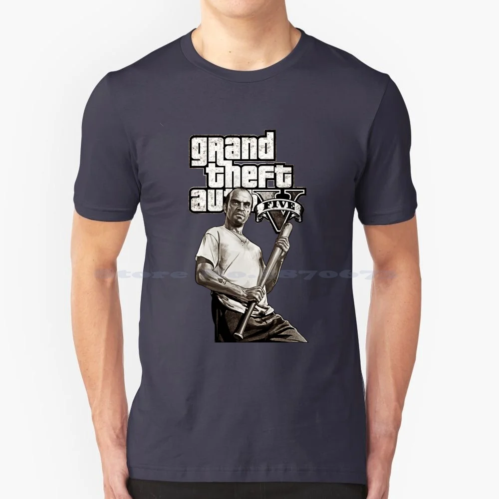 Trevor Grand Theft Auto 5 – V Game-Game Series T Shirt 100% Cotton Tee Grand Theft Auto 5 4 Trilogy V Online 6 San Andreas