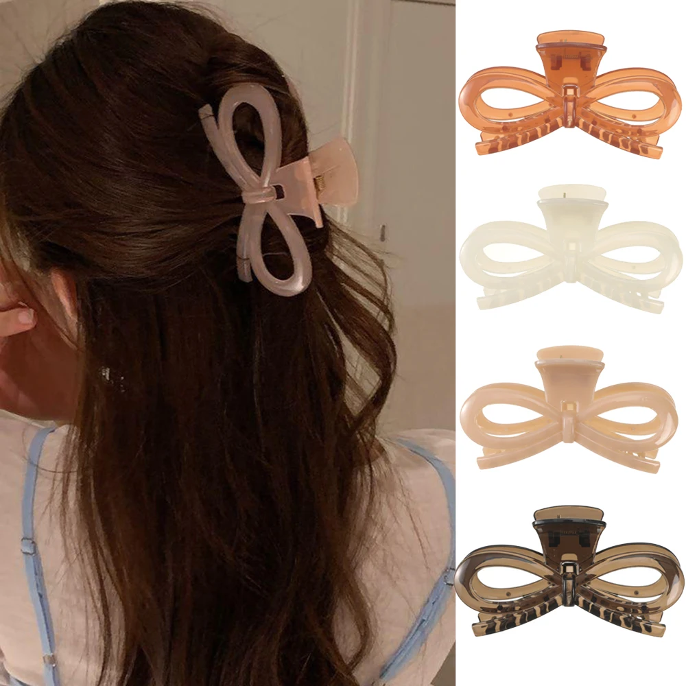 High-End Bow Hair Clip Claw For The Back Of Women Head Large Hair Claw Crab Clip Sweet Shark Clip Hair Clip Hair Headdress