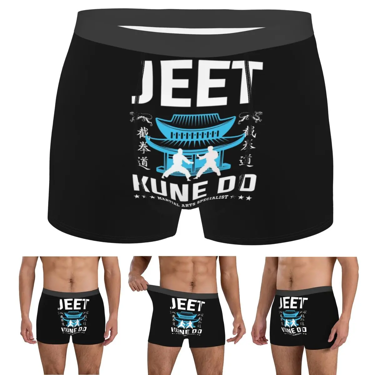 

Boxer Underpants Shorts Jeet Kune Do Dojo Design Panties Men's Soft Underwear for Homme Man Boyfriend Gifts