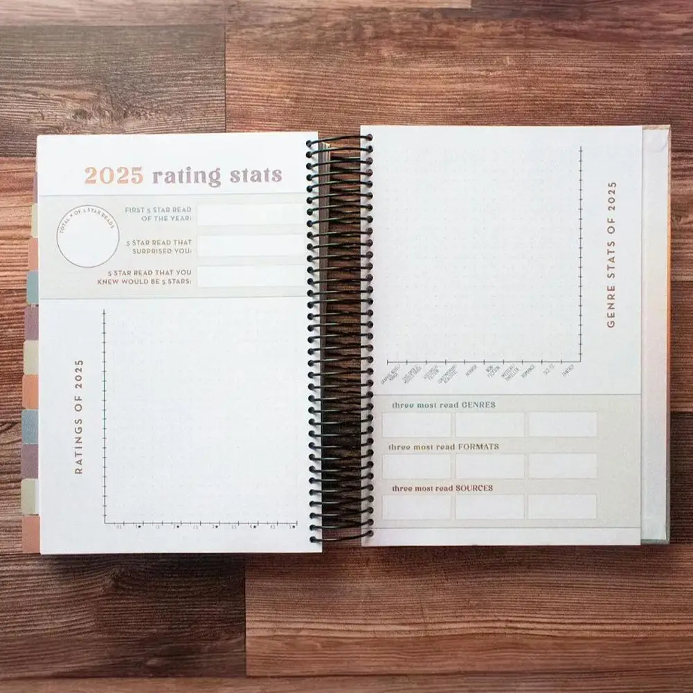 2025 Reading Tracker Diary - Creative Reading Planner, Book Log Notebook, Perfect for Friends & Family Gifts