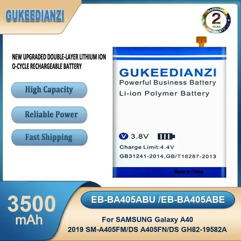 

EB-BA405ABU/EB-BA405ABE Аккумулятор для мобильного телефона емкостью 3500 мАч для SAMSUNG Galaxy A40 2019 SM-A405FM/DS A405FN/DS GH82-19582A