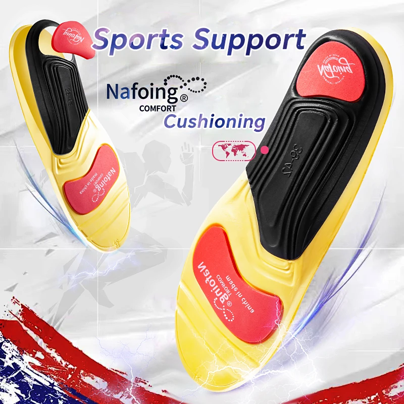 Cuttable TPU Insoles for Shoe Men Women Orthotic Arch Support Sport Shoe Pad Soft Running Insert Cushion Memory Foam Insole