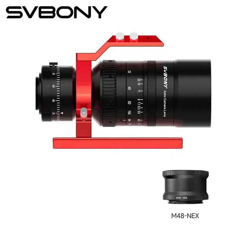 Svbony SV555 Astrofotografie-Teleskop APO 54 mm f/4,5 Astrograph-Kameraobjektiv mit DSLR-T-Ring für Deep Sky-Fotografie