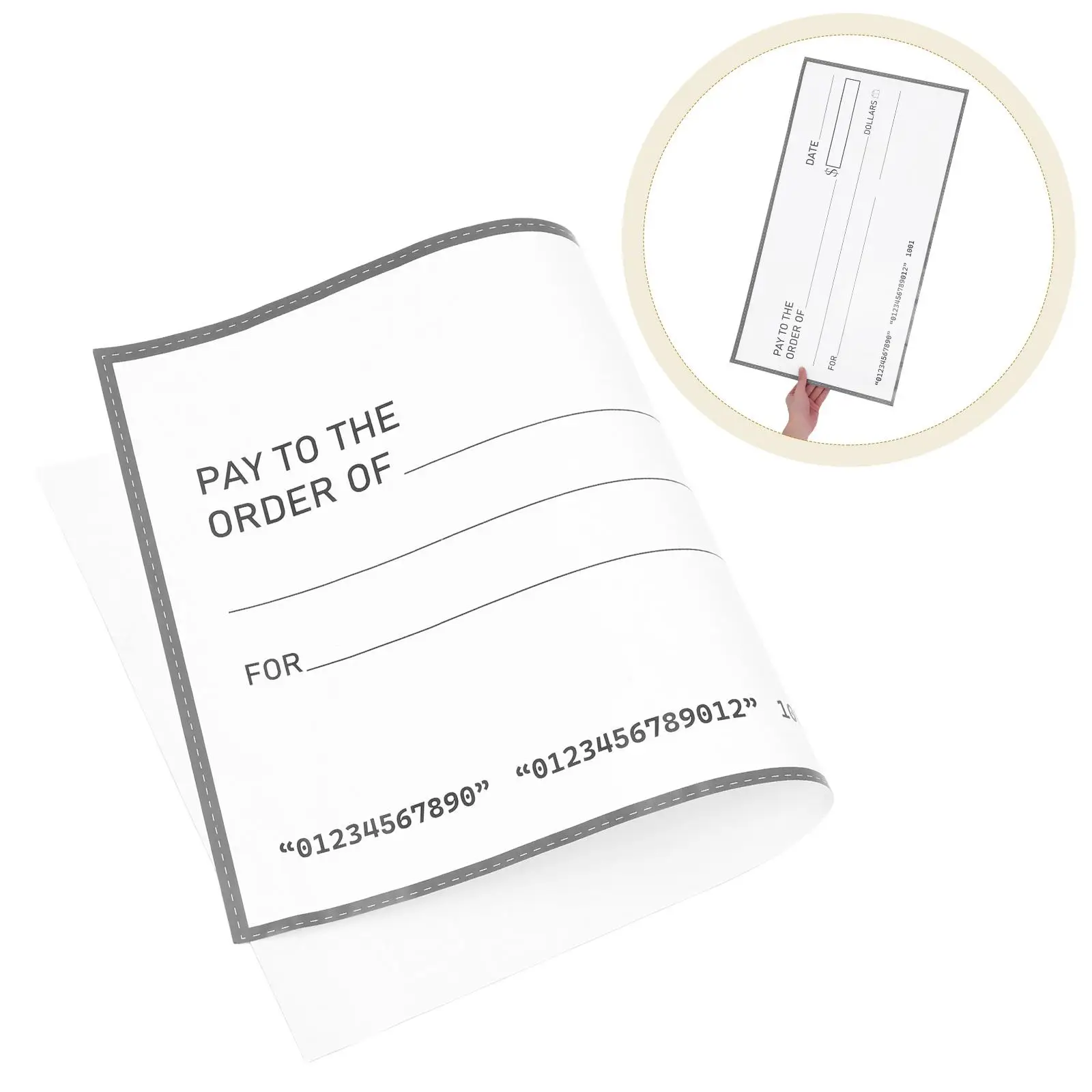 Fake Check Bank Checks Personal Award Plaques in Sign Out Big for Presentations Blanks Dry Erase