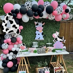 Farm Cow Theme Birthday Party Animal Cow Decoration 0-9 Number Balloon Party Decoration Balloon Supplies For Baby Shower Wedding