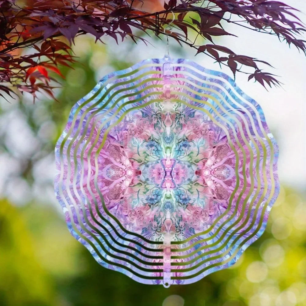 CIFBUY Wind Chimes 360 Rotating Garden Spinner Vibrant Hanging Ornament Decor for Patio Balcony Yard Lawn Porch Backyard