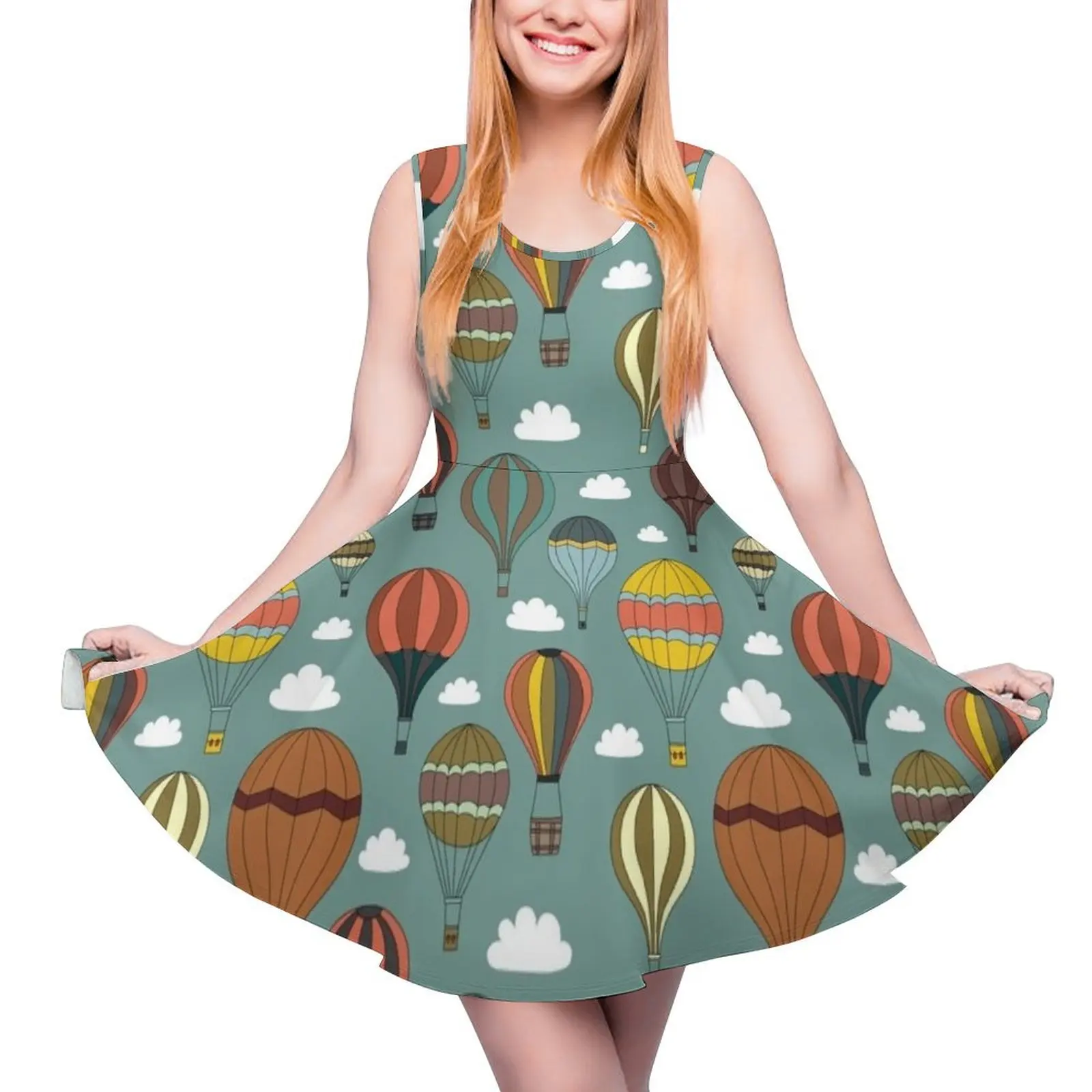 

Vintage Hot Air Balloons Sleeveless Dress sensual sexy dress for women Woman fashion women formal occasion dresses