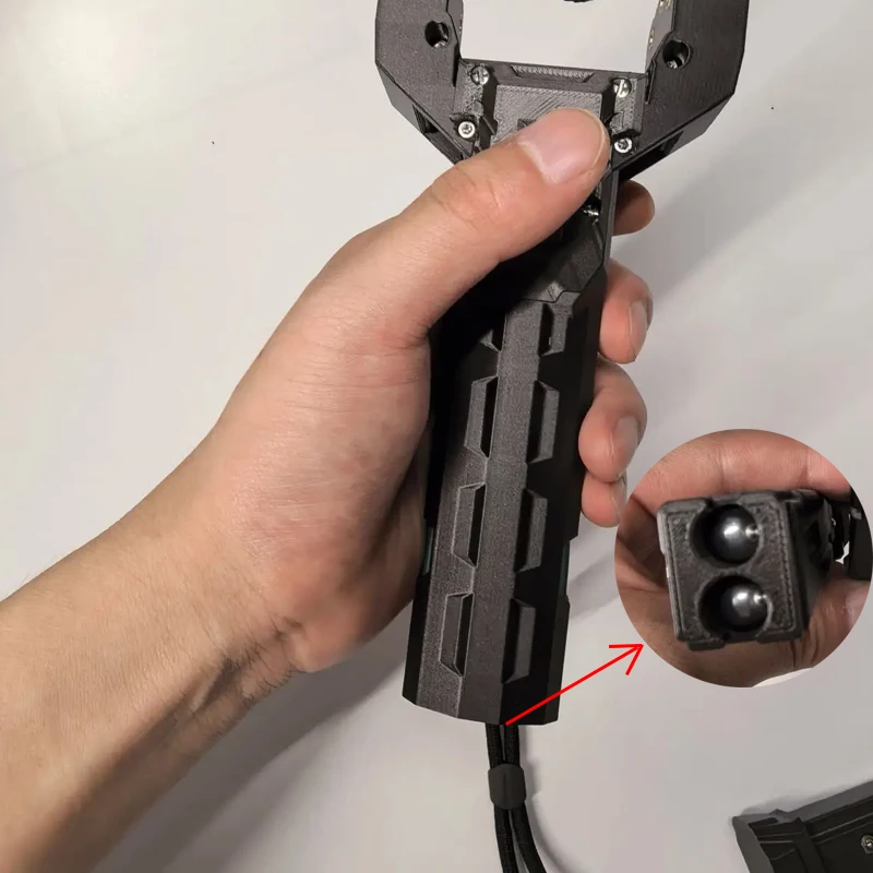 Creative Outdoor Portable EDC Plastic Mechanical Automatic Loading Rapid Fire Slingshot Dual Magazines Increasing Capacity