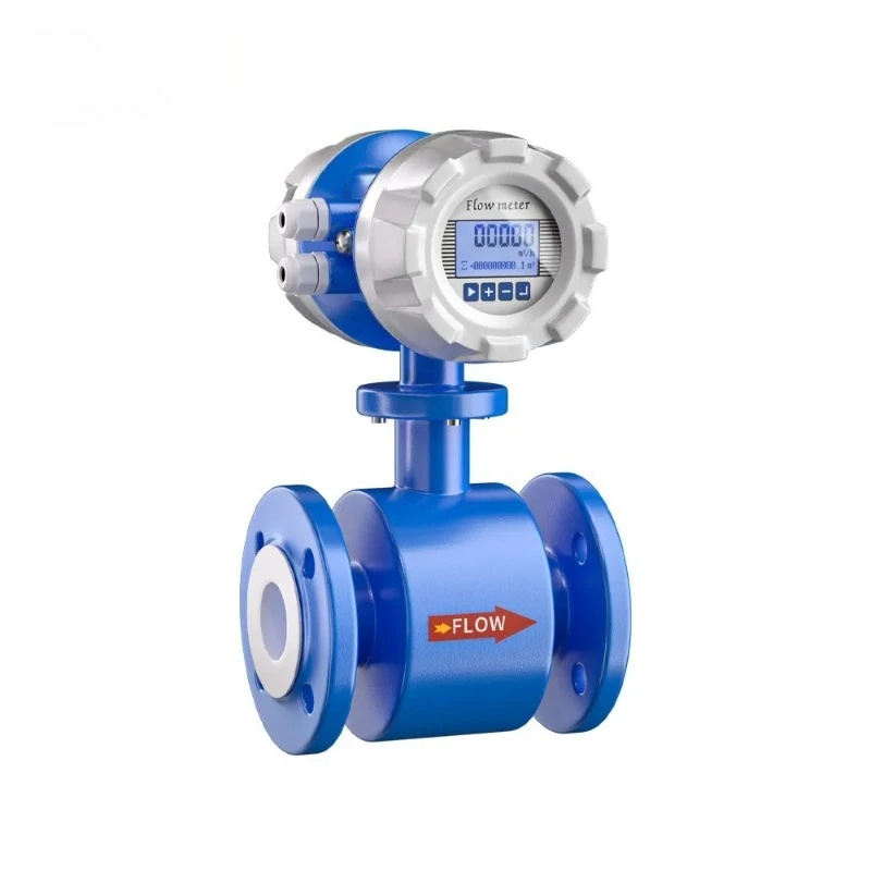 DN15 Industrial1.0 4-20mA/Pulse RS485 Integrated Electromagnetic Flowmeter Intelligent Flow Meter for Slurry Sewage