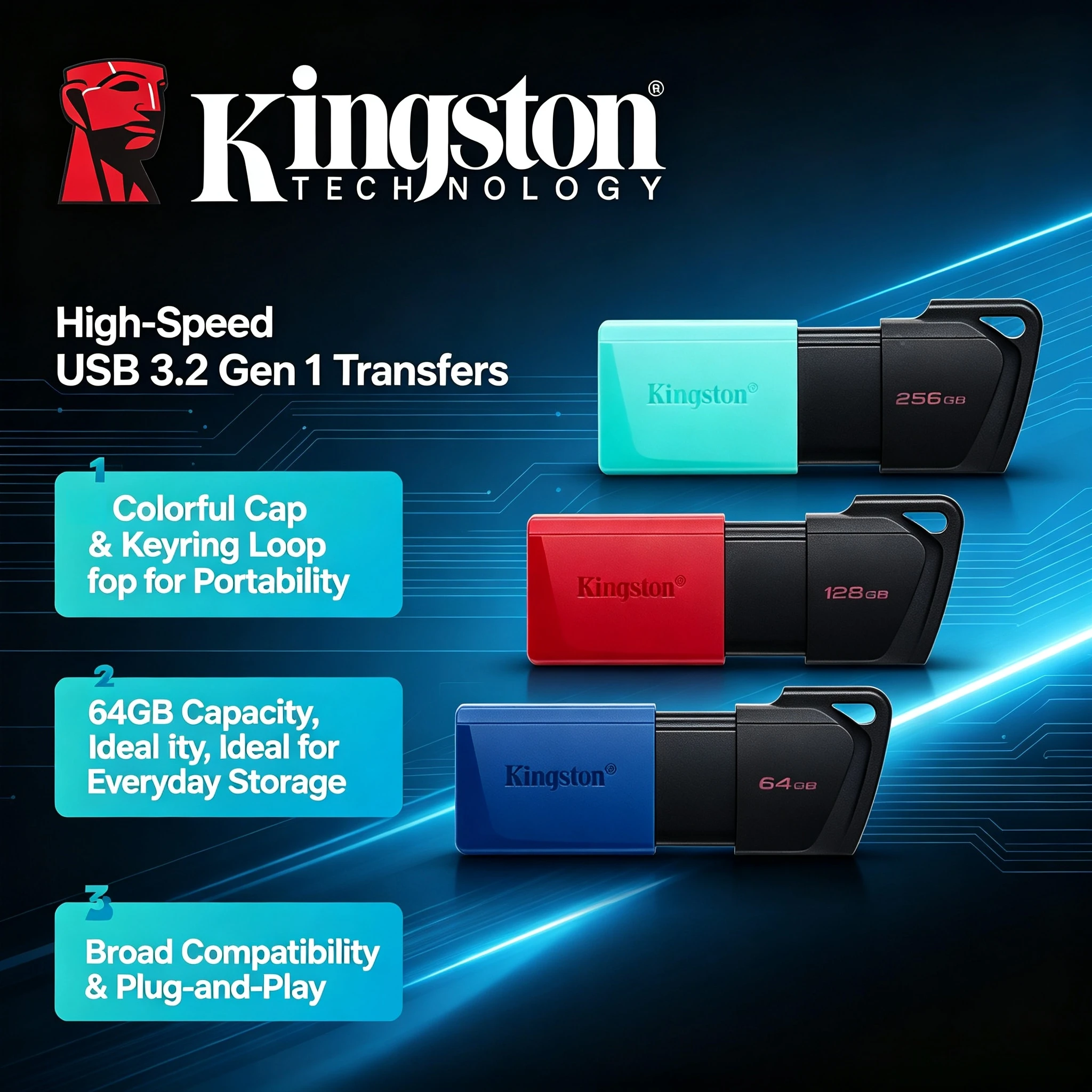 Kingston 64GB 128GB 256GB DTX Pen Drive USB 32 Gen1 Flash Drive Original U Disk High Speed Memory Stick for Laptop PC Desktop