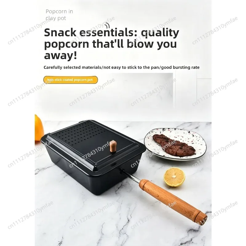 Creative Popcorn Pot Kitchen Tools Iron Pot Home DIY