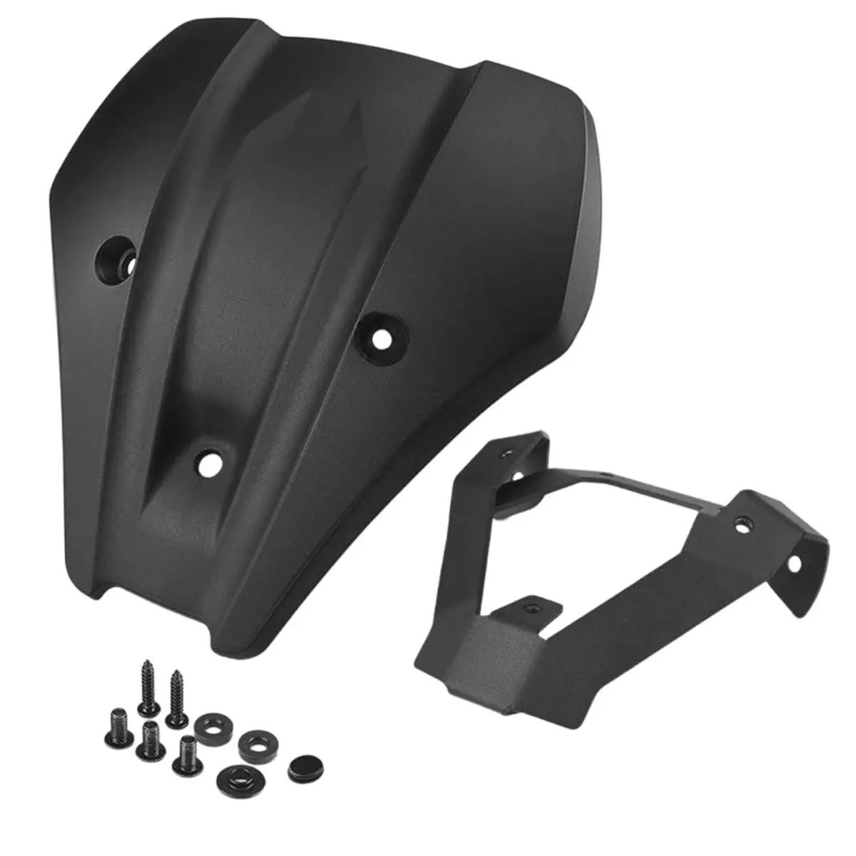 ABQE New Model Windscreen Complete Mount Hardware Kit for Aprilia Tuono 457 2025+,Front Wind Deflector Black