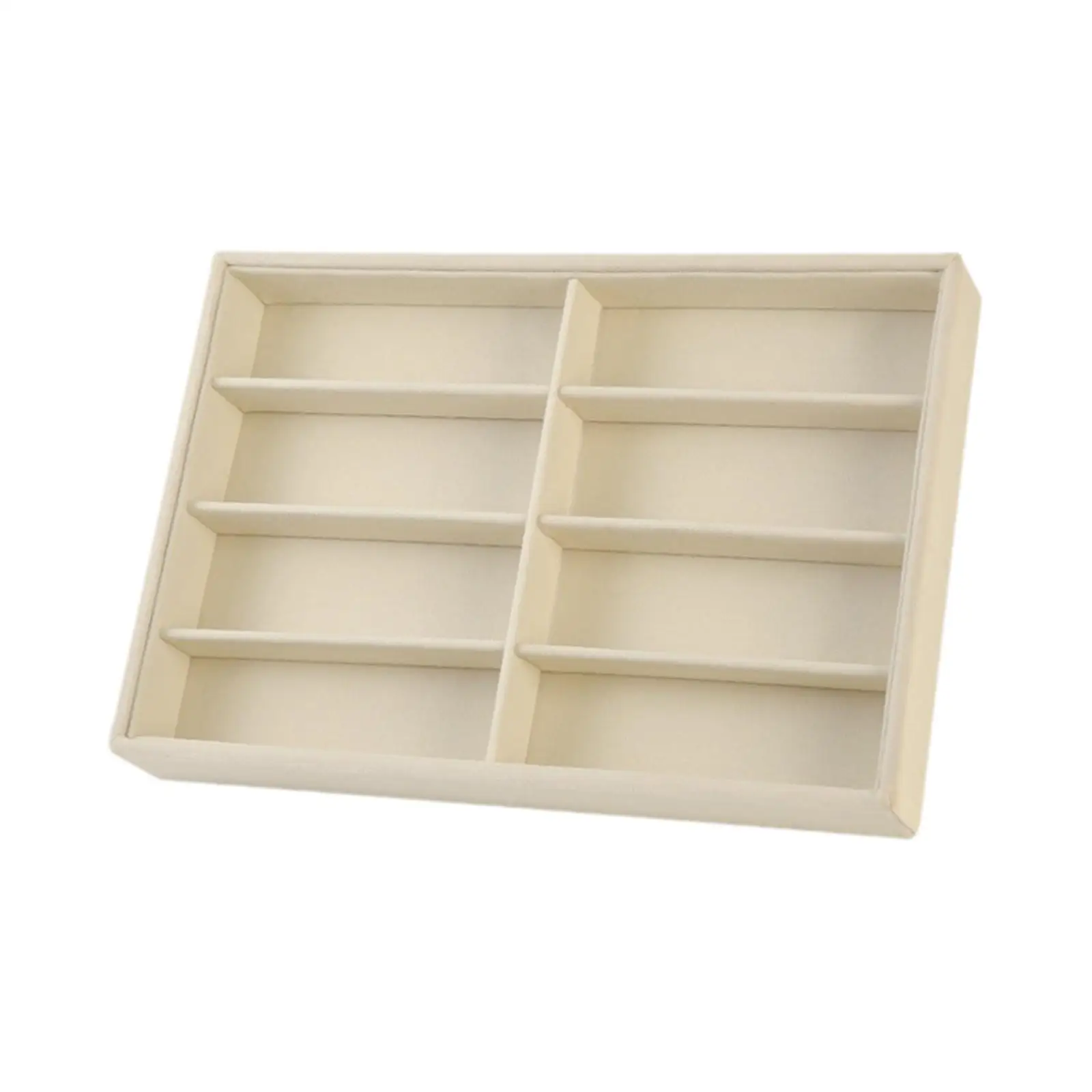 Glasses Display Stand 8 Compartment Fiber Sunglasses Organizer for Women Men Storage and Jewelry