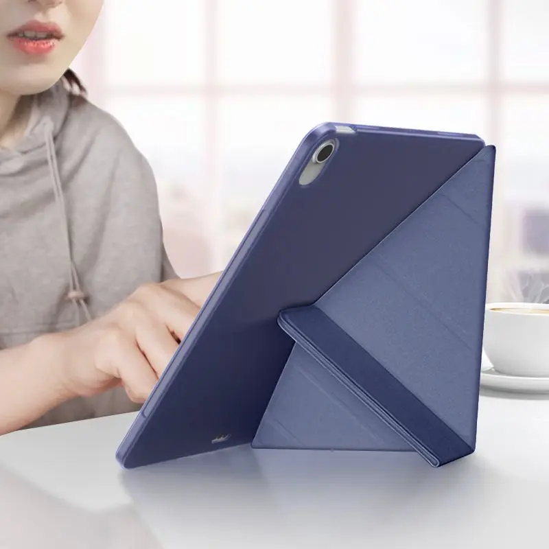 2024 Lightweight Durable Ipad Pro 12 9 pro 13 in Case with Soft TPU Back Cover and Stand Function Shockproof Magnetic Closure