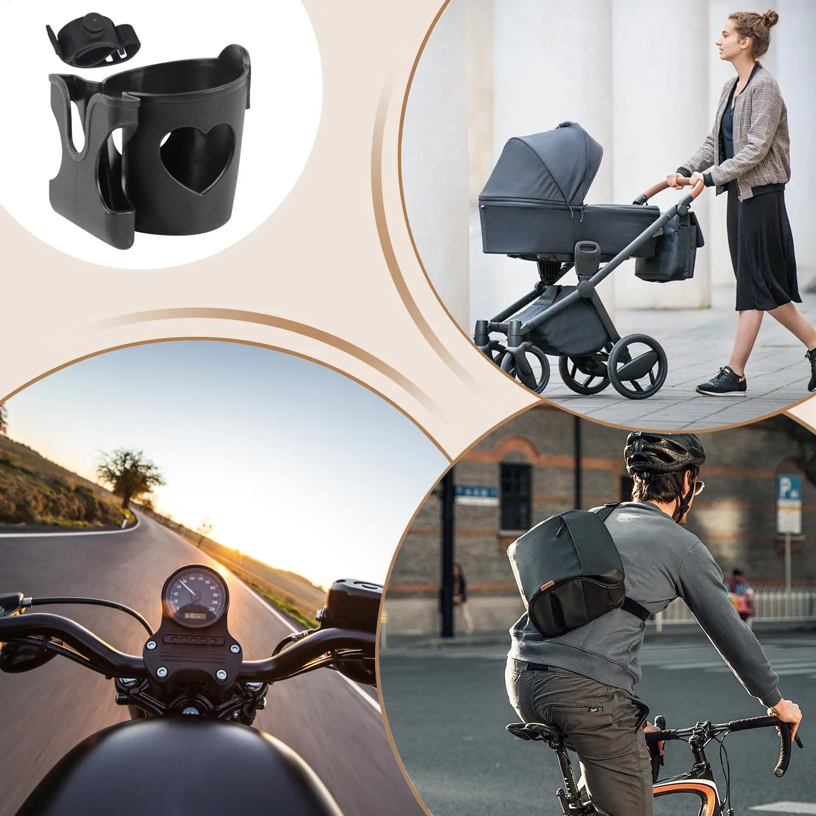Scooter Cup Holder Adjustable Stroller Phone Holder ElectricScooter Bottle Mount Wheelchair Bottle Attachment Walker Accessories view 5