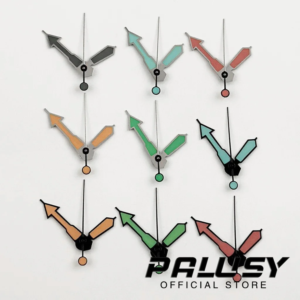 007 009、nh35、シルバー、赤、緑の発光時計ハンド、7s26、nh36、nh35、4r35、4r36に適合