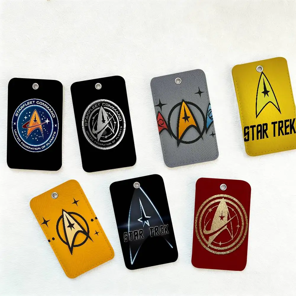 Star T-Treks logo Badge Holder Keychain for Bank Business Work Card Holder Student Card Protective Case Bus Card