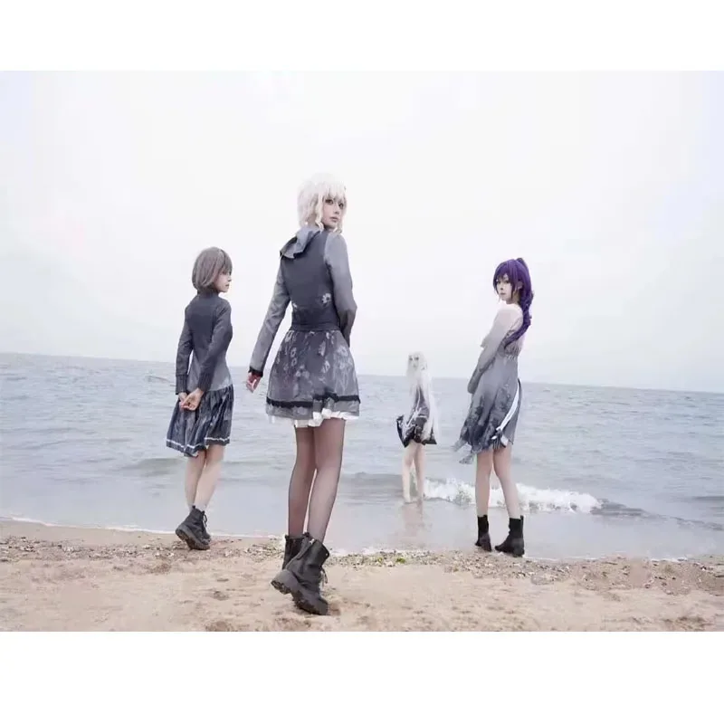 

4 шт. Yoisaki Kanade Косплей Аниме Проект Sekai Asahina Mafuyu Shinonome Ena Костюм Униформа Женское Платье с Капюшоном Наряды для Части