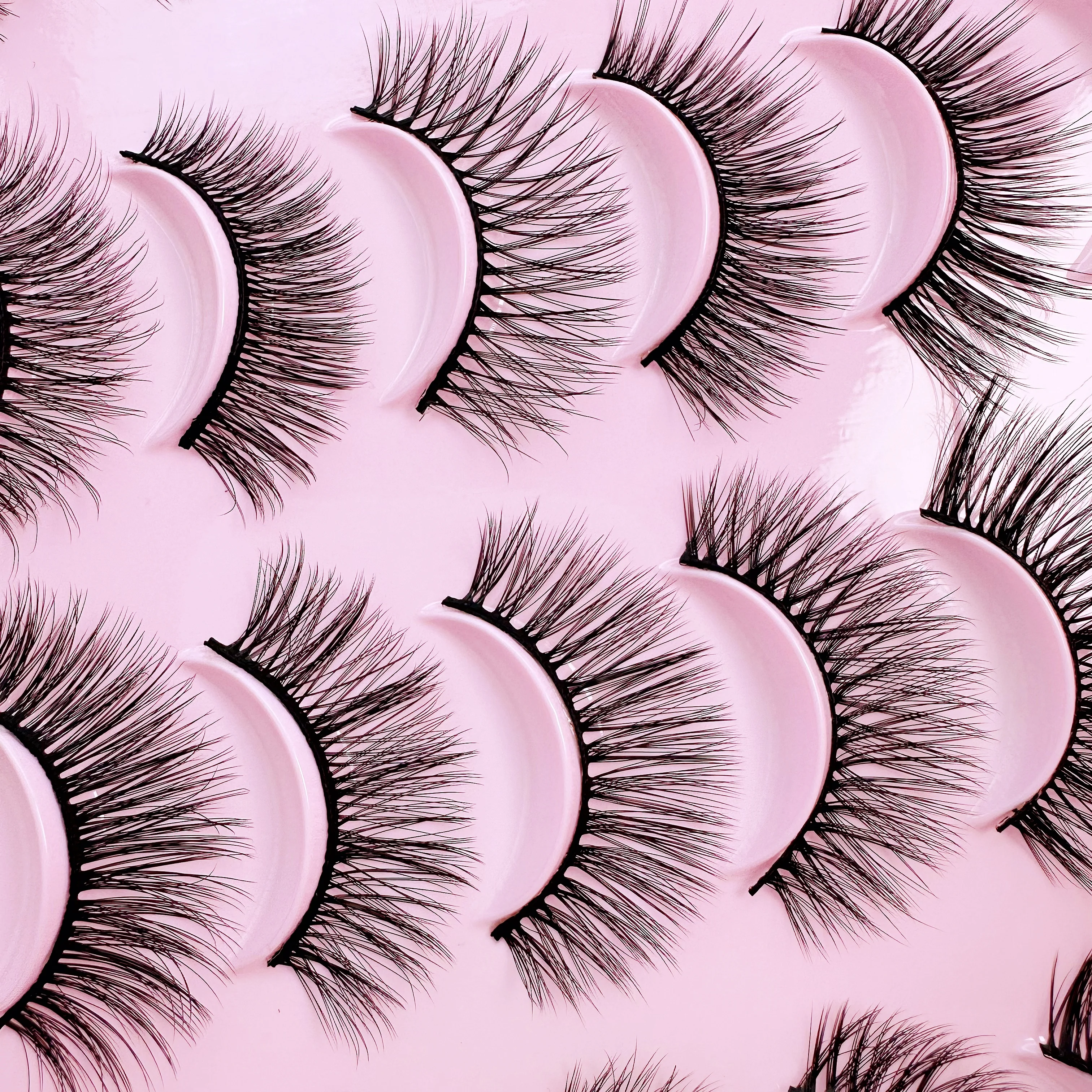 20г Neeva's Pestañas Postizas Sintéticas Naturales Mixes 3D Gruesas and Largas Desordenadas Reutilizables