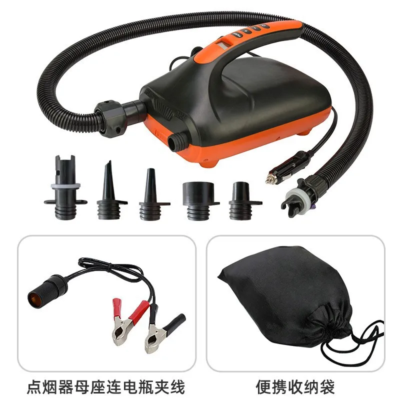 Effective Car-mounted 12V High Power Electric Inflator Pump, Portable Air Pump Suitable for SUP and Various Inflatable Boats