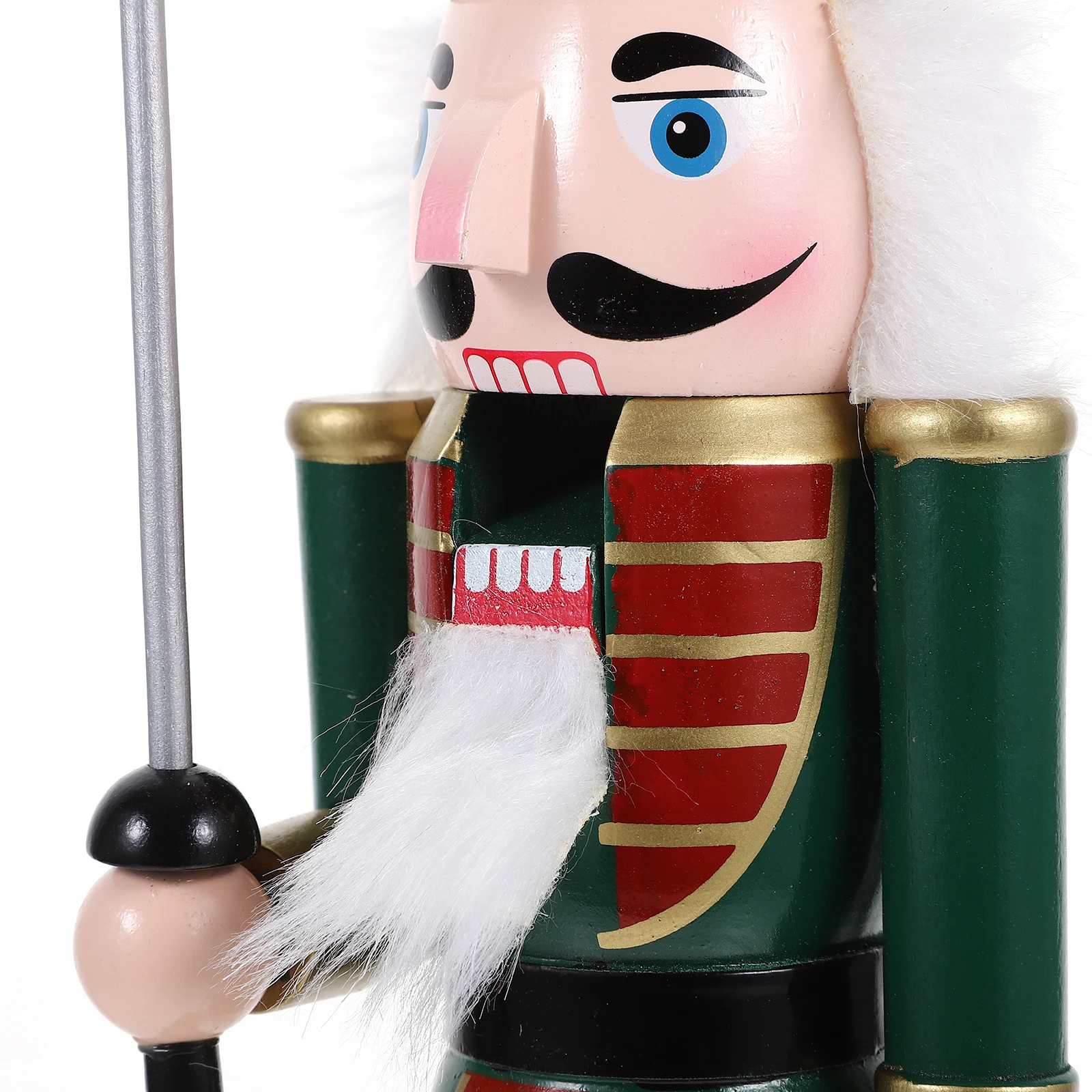 

1pc Wooden Nutcracker Decor Xmas Christmas Ornament Holiday Party Gift Desktop Home Decoration Festival Figure Craft