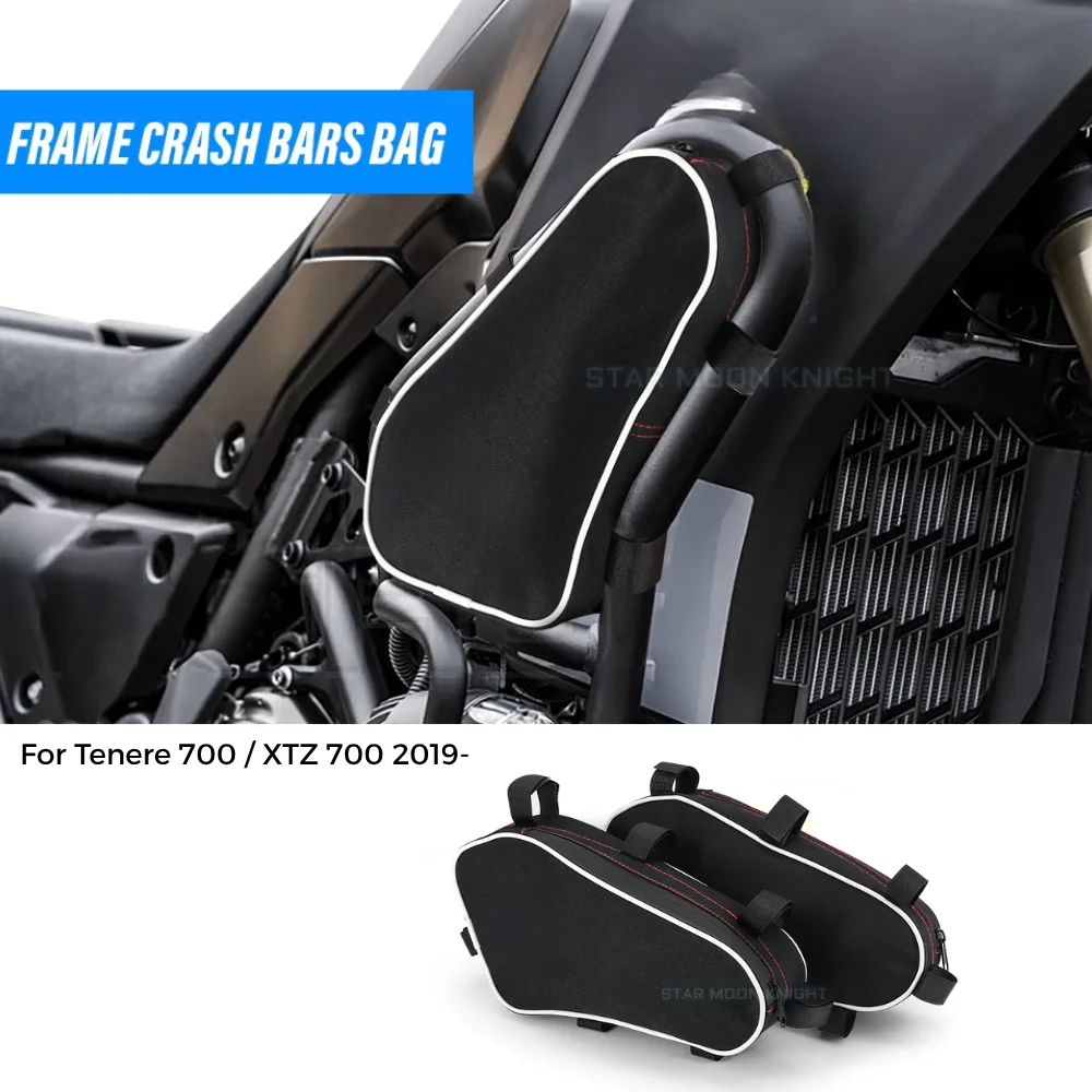 Bolsa impermeable para barras de protección de chasis de motocicleta, bolsa de colocación de herramientas de reparación de parachoques original, compatible con YAMAHA TENERE 700 Tenere700 XTZ 700