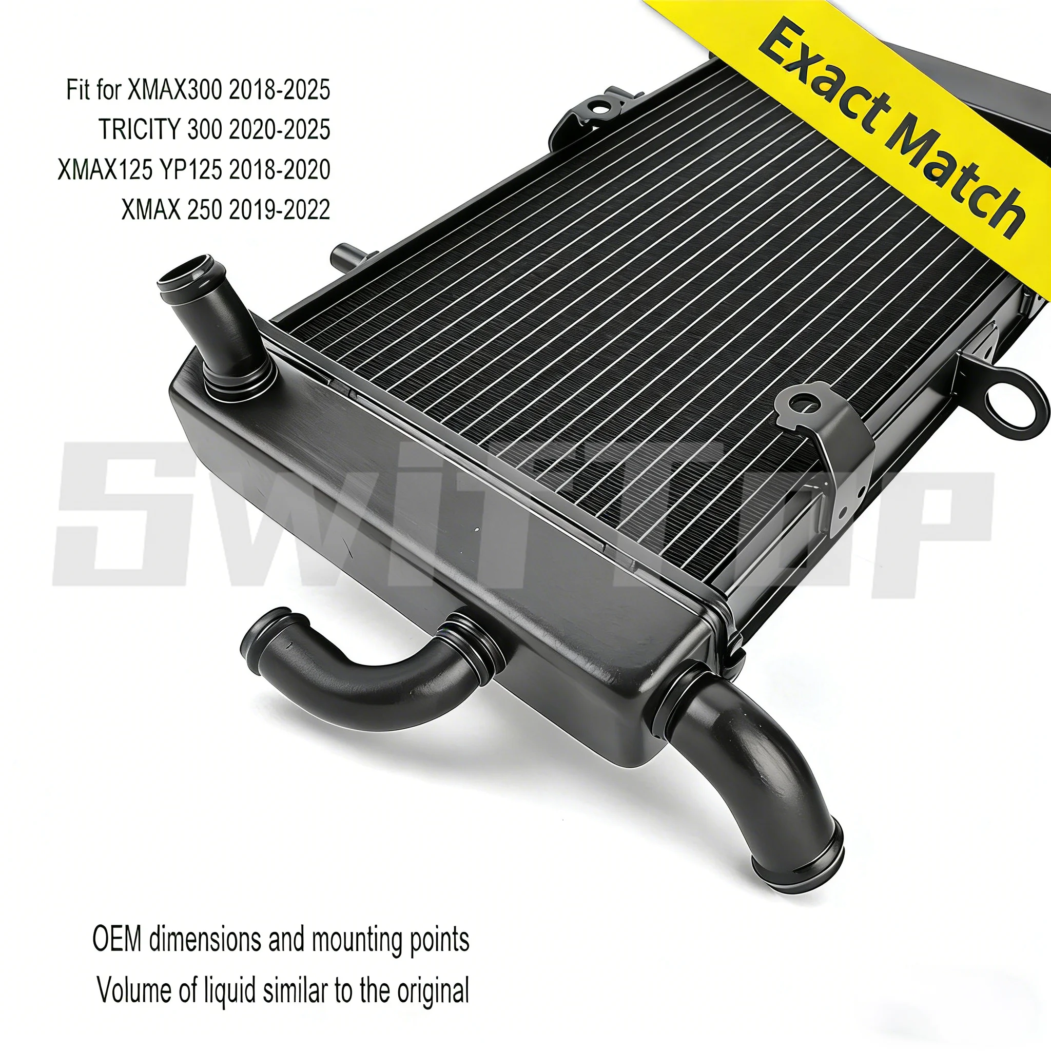 Radiatore di raffreddamento in alluminio per moto Yamaha XMAX300 XMAX125 XMAX250 300 X-MAX 300 XMAX 125 250 TRICITY