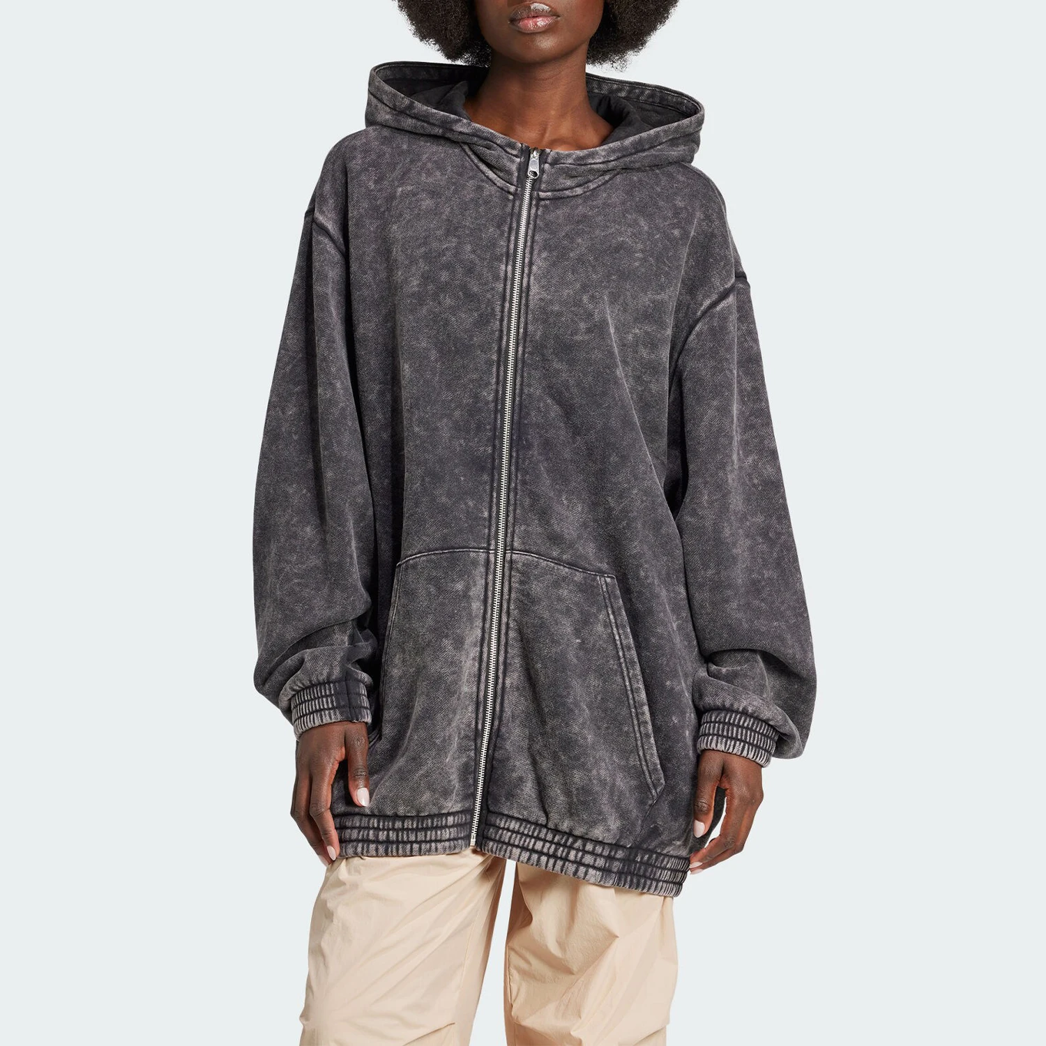 

Adidas подлинная оригинальная женская спортивная свободная куртка с капюшоном в стиле ретро JJ0331