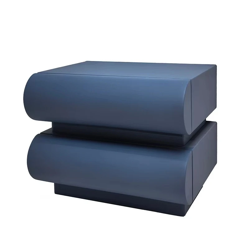 Personalized design double drawer all solid wood touchable bedside table
