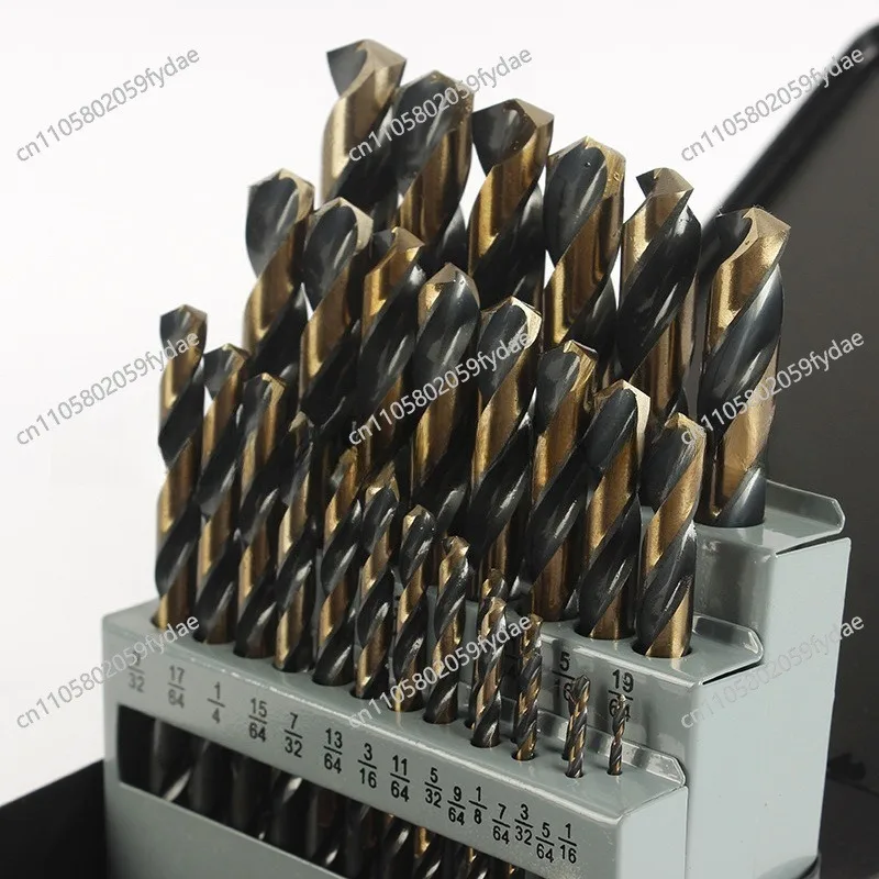 29Pc Twist Drill Set Electric Drill Accessories Tool 4341 Yellow and Black Twist Drill Set