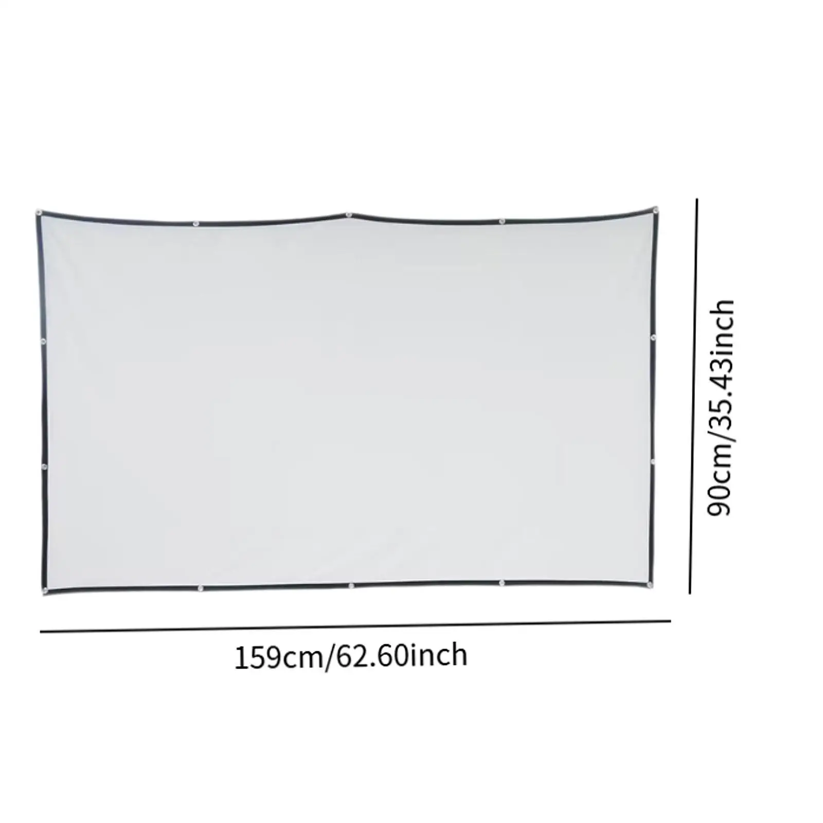16:9 접이식 프로젝터 스크린 다기능 주름 방지 휴대용 세척 가능 공개 디스플레이용 경량 간단한 조립