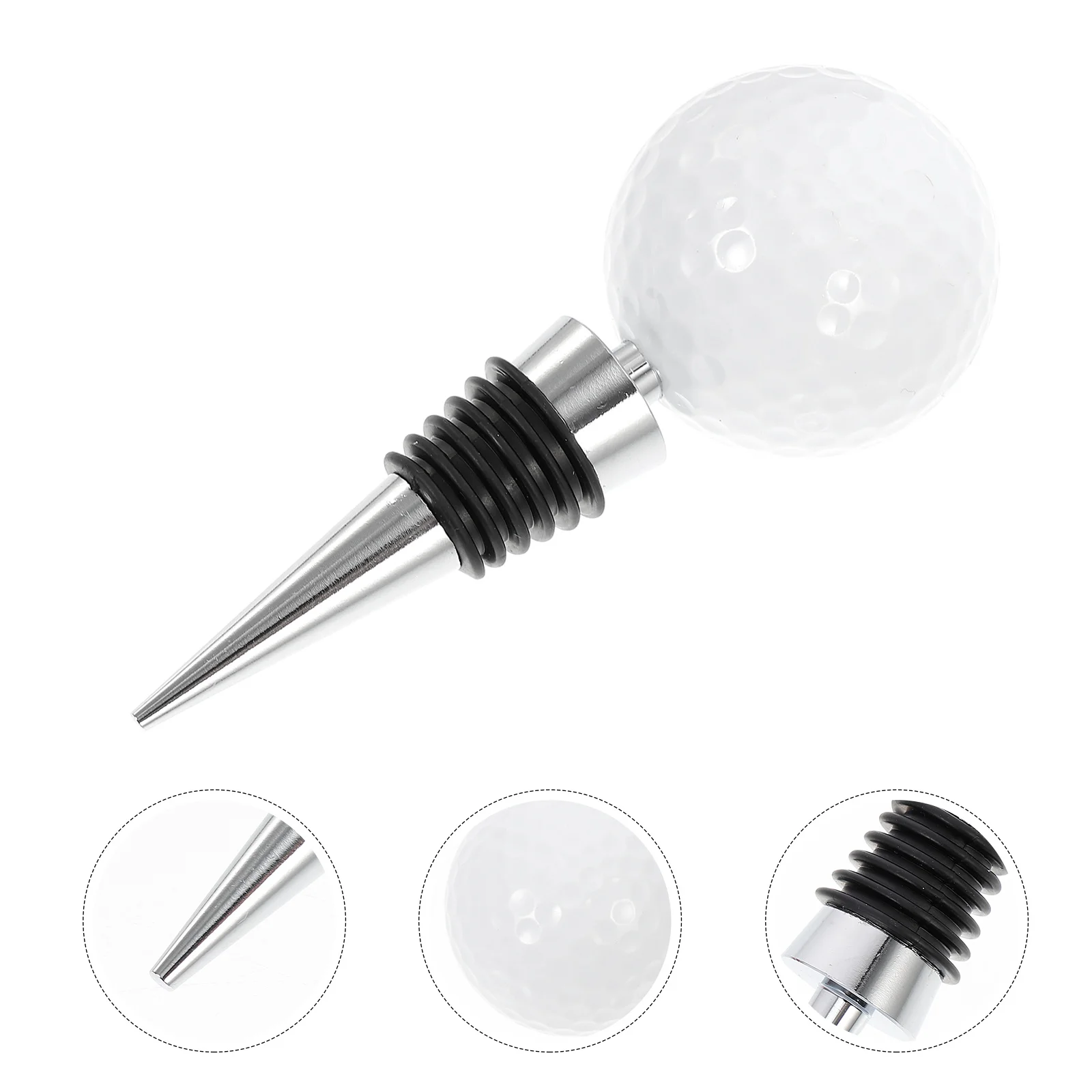 

Alloy Ball Design Stopper Creative Bottle Plug Beverage Stopper for Bar Party Home Alloy Stopper