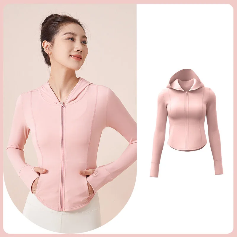 PINGNIAO-Chaqueta deportiva con capucha para mujer, ropa de protección solar, transpirable, anti-UV, ajustada, elástica