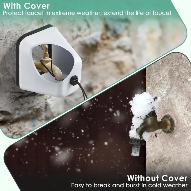 مجموعة 808F من 3 حنفيات في الهواء الطلق معزولة تغطي Weathers الباردة واقي صمامات حنفية حامي مناسبة للحماية الشتوية