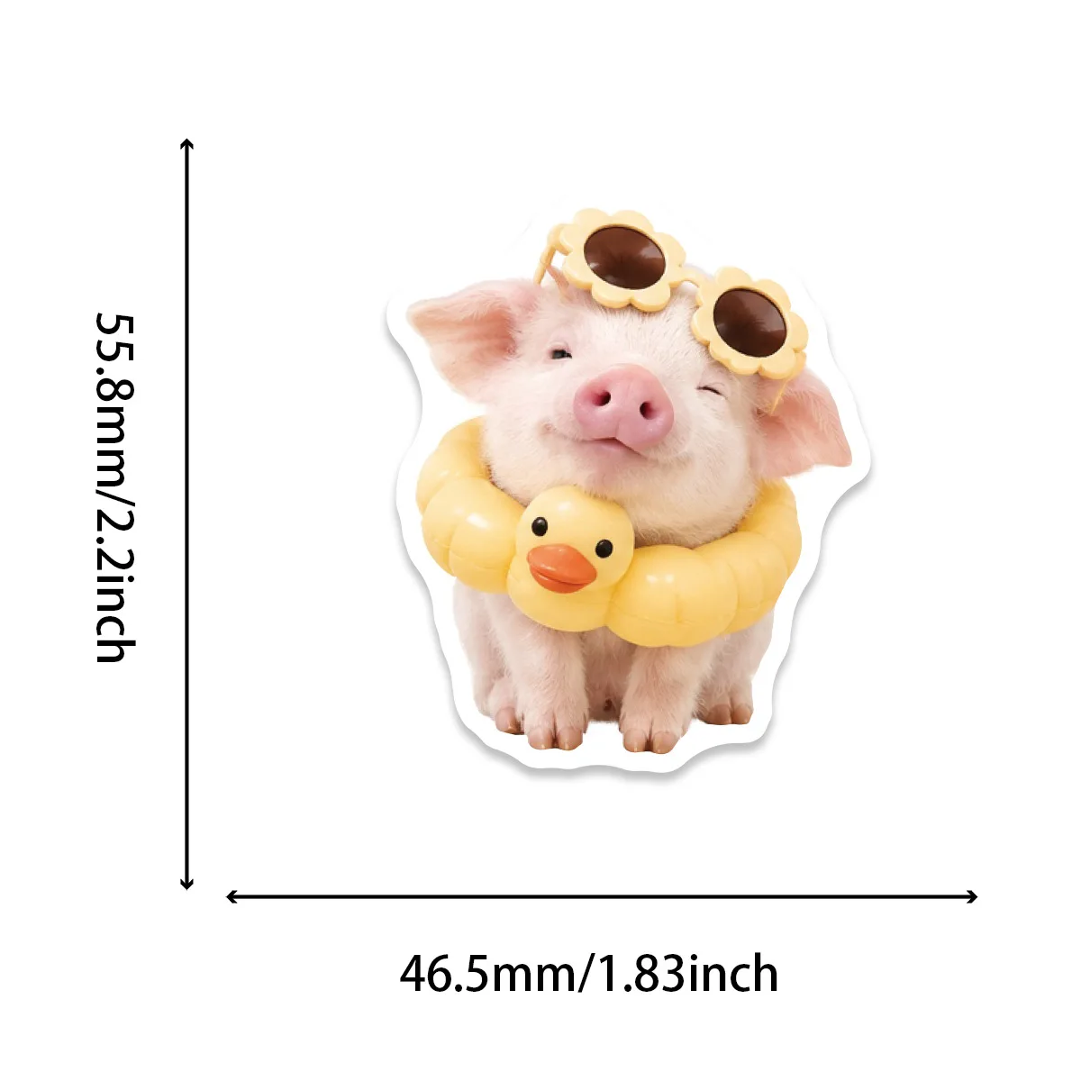 50pcs Cute Kawaii Silly Piggy Pink Pig Stickers  Waterproof Decals for Laptop Phone Journal Scrapbook DIY Decor Gift