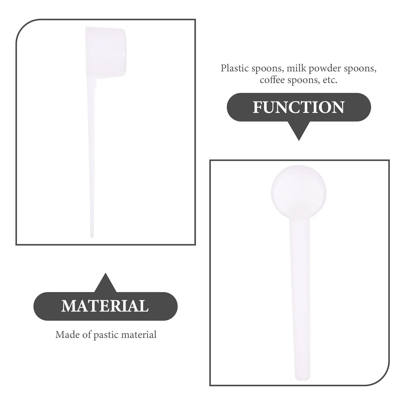 

100pcs 5G Plastic Measuring For Milk Reusable Food Safe High Temperature Resistant Kitchen Tool Scoop Teaching