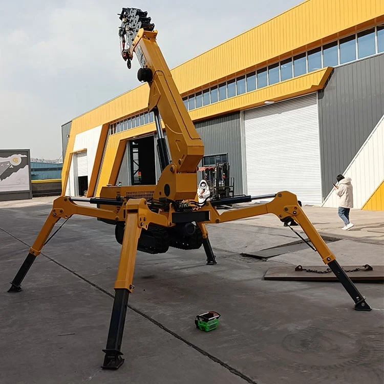 Construction 3t crane lifting equipment truck spider crane