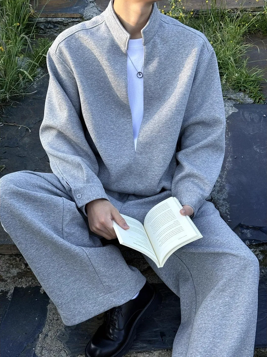 

Мужская осенняя толстовка-свитшот Cleanfit с высоким воротником, в стиле корейского спортивного кэжуал, для мотоциклистов, из полиэфирного волокна, длинная...