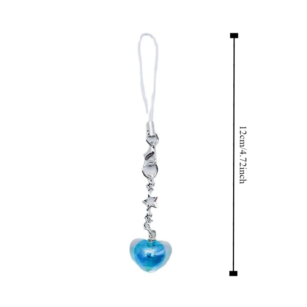 Acryl Love Star Telefoonketting Telefoon Charme DIY Handgemaakte Laser Vlinder Telefoon Hanger Y2K Stijl Anti-verloren Zoete Telefoon Lanyard