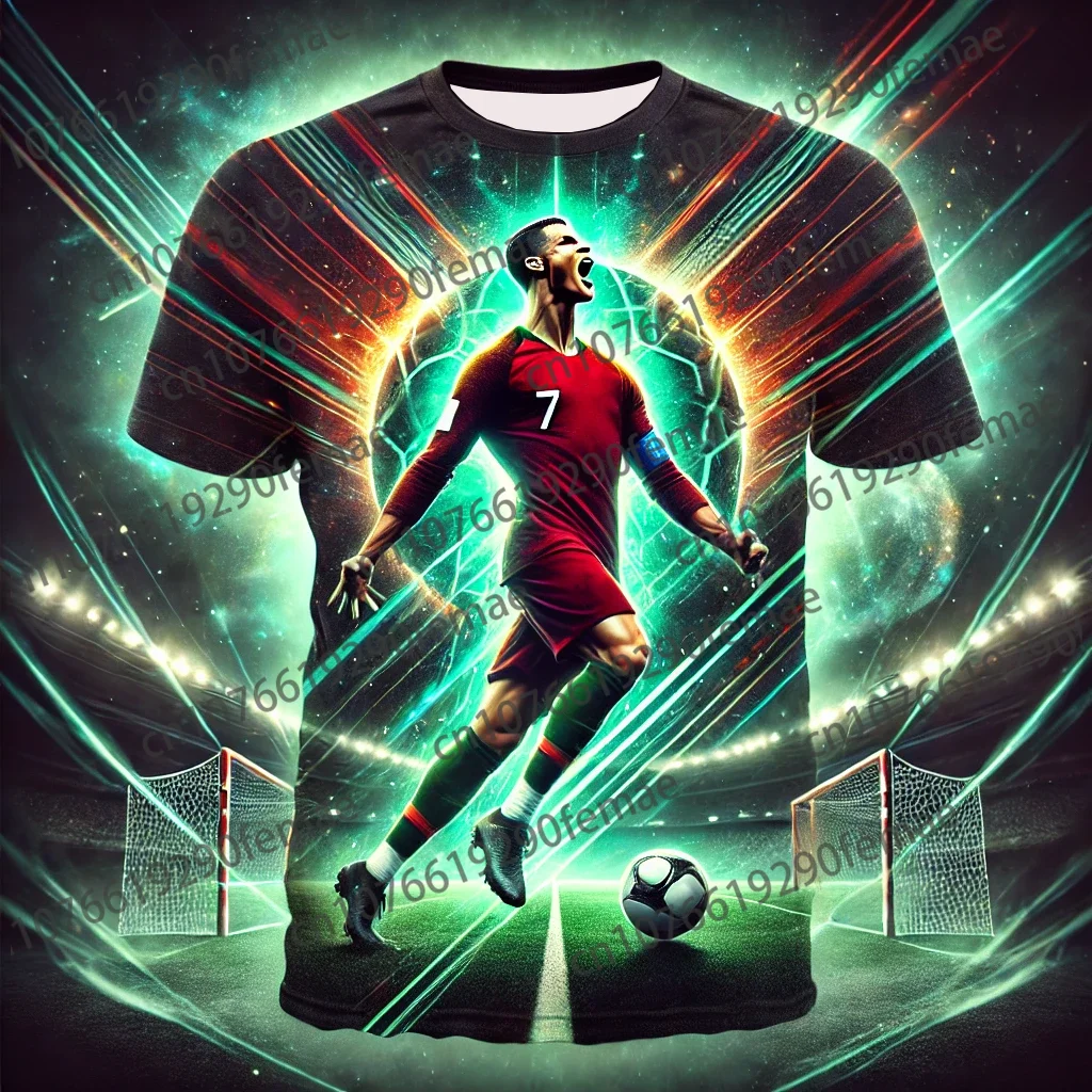 

New ChatGPT AI RONALDO NO7 Player Football T Shirts Jersey Tops Summer Adults Kids Soccer Training Sweatshirt Clothing Tees