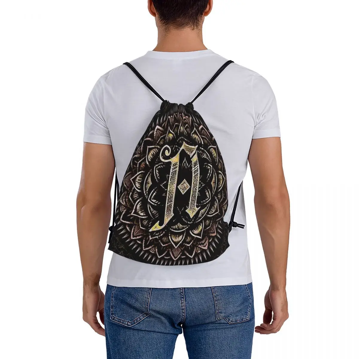 Mochilas de Architects con cordón para estudiantes, bolsa de almacenamiento de bolsillo con cordón, portátil, a la moda, para viajes