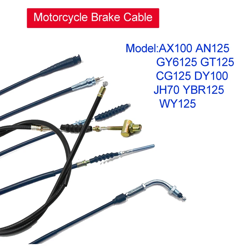 Motorcycle Control Cable Motorbike Brake Cable for Honda Yamaha Suzuki AX100 AN125 GY6125 GT125 CG125 DY100 JH70 YBR125 WY125