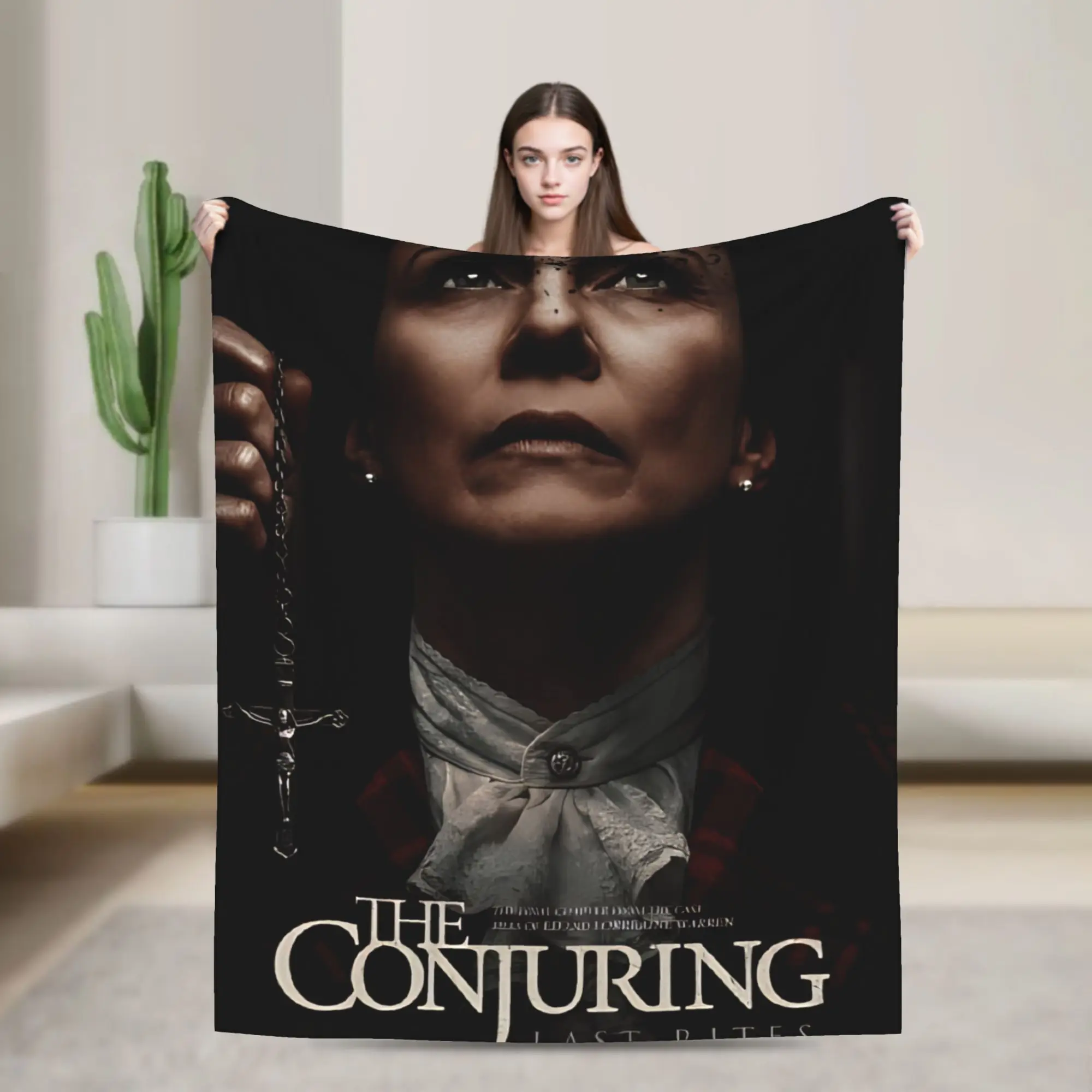 

Аксессуары для фильмов The Conjuring Last Rites, одеяло, теплые, уютные, пушистые одеяла для кровати, 50x60 дюймов, простыни разных размеров
